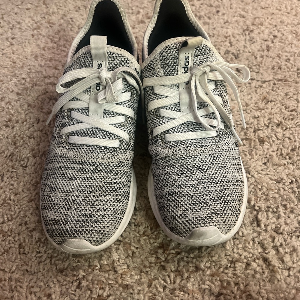 Adidas Black and White Knit Sneakers